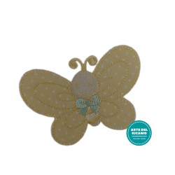 Iron-on Embroidery Sticker - Yellow Butterfly